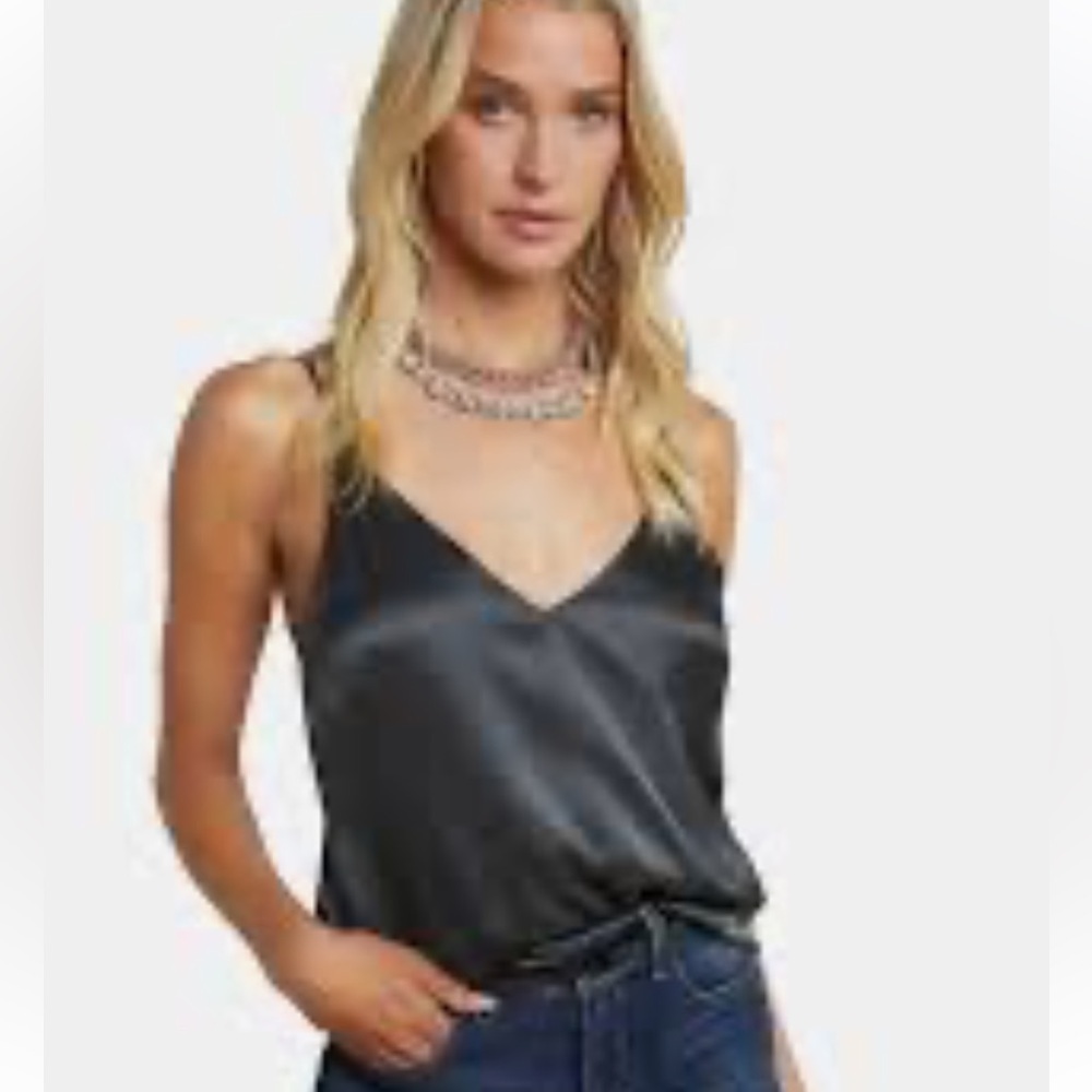 NWT Zara Elegant Black Women's satiny Camisole Tank Top